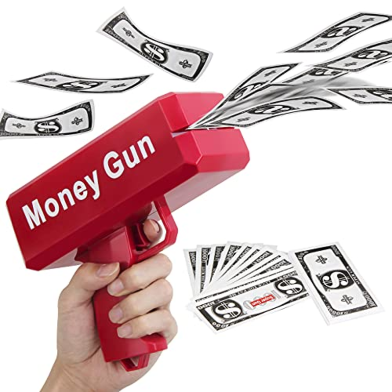 Super money gun cash rain toy