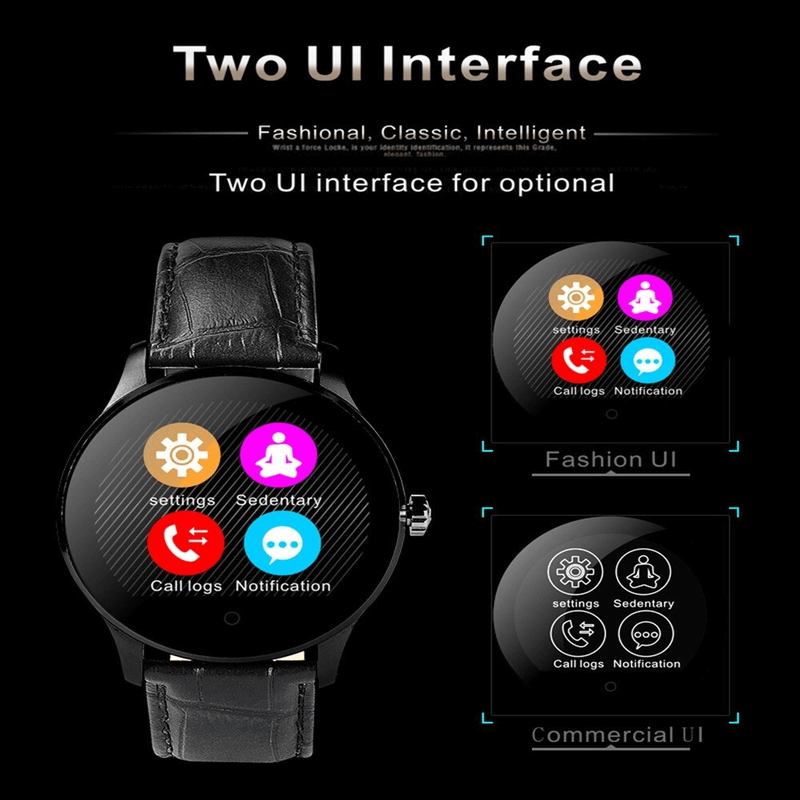 K88h ips round screen smart watch men