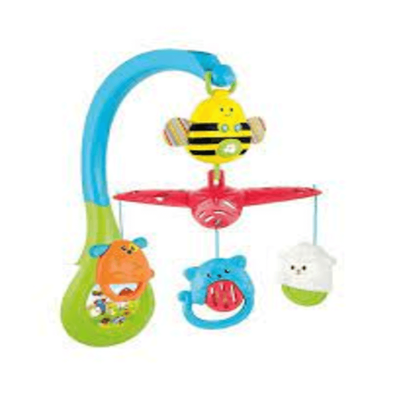 3 in 1 busy bee rotating musical mobile cot toy