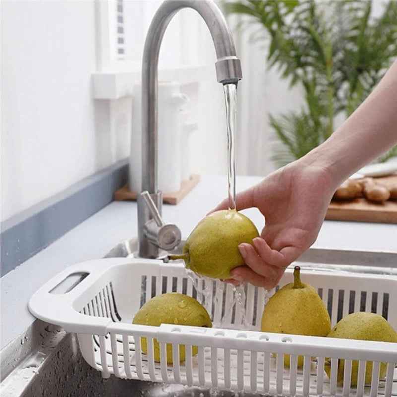 Dish Drying Rack Retractable Drain Basket Sink Organizers - Prozone
