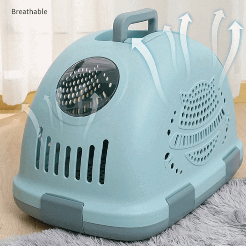 Breathable pet kennel with anti escape lock