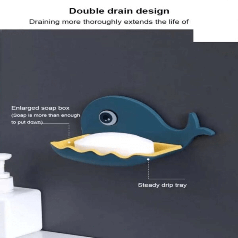 Double layer whale drain soap box