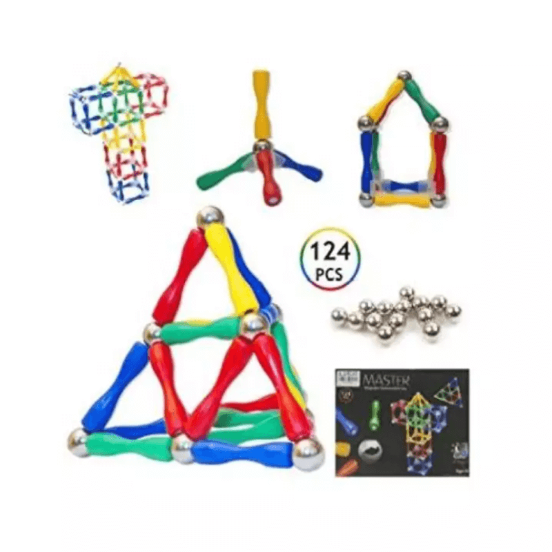 Magnetic construction building blocks 124 pcs