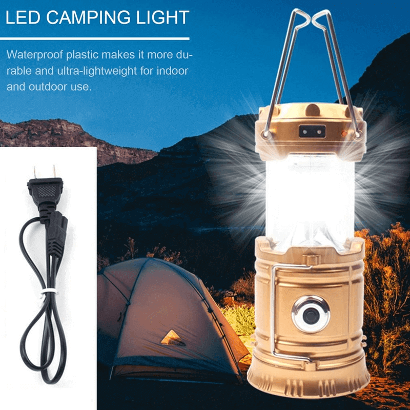 Solar lamp portable camping lantern