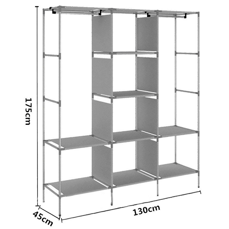 3 layer storage wardrobe foldable shelf rack m 88130