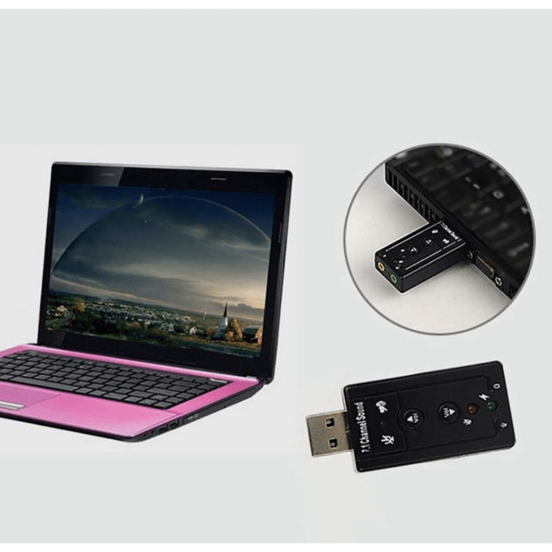 Mini external usb sound card 7.1 ch 3d audio adapter
