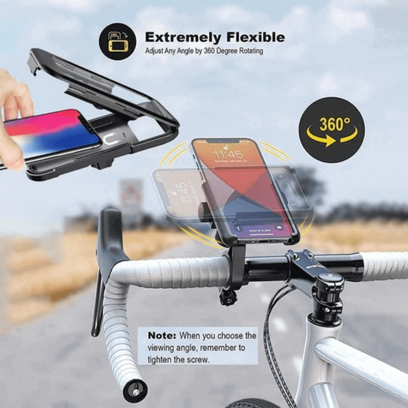 Bike 360 rotating waterproof mobile holder