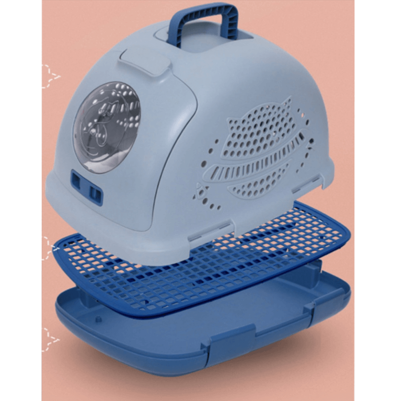 Breathable pet kennel with anti escape lock