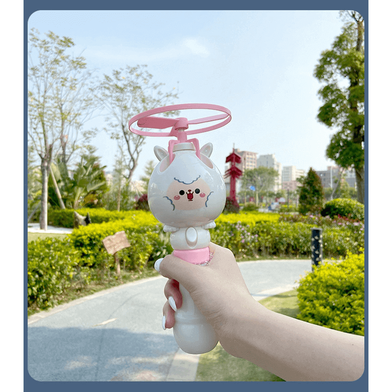Bamboo dragonfly bubble blower machine toy