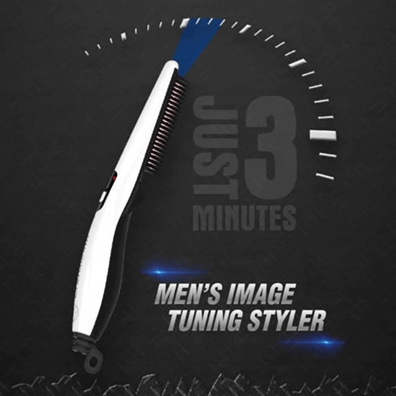 Multifunctional hair comb beard straightener curler