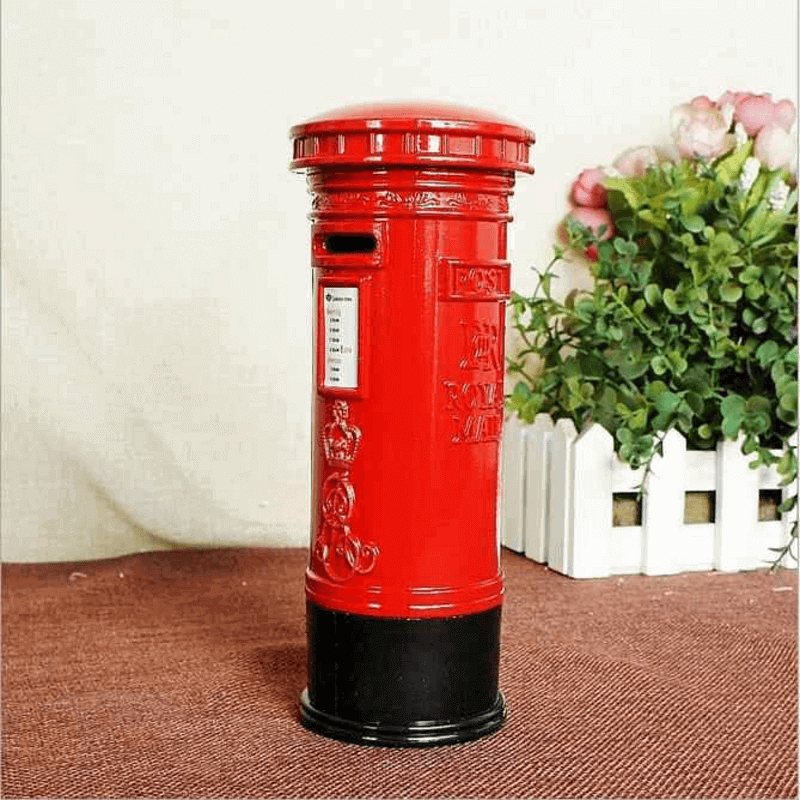 Retro london post box piggy bank