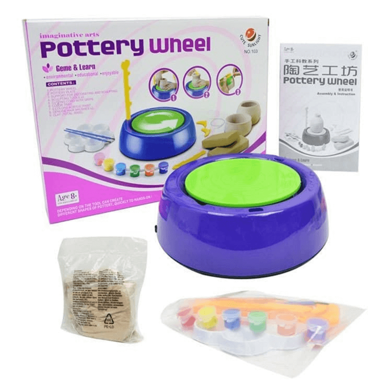 Handicraft toys ceramic pottery wheel with diy clay kits