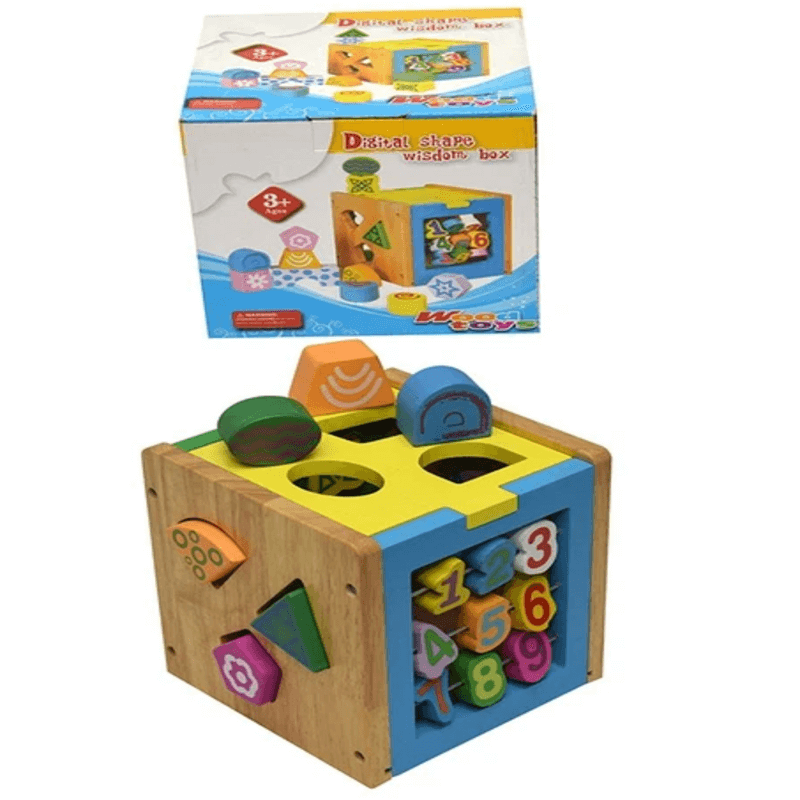 Digital shape wisdom box wooden toy