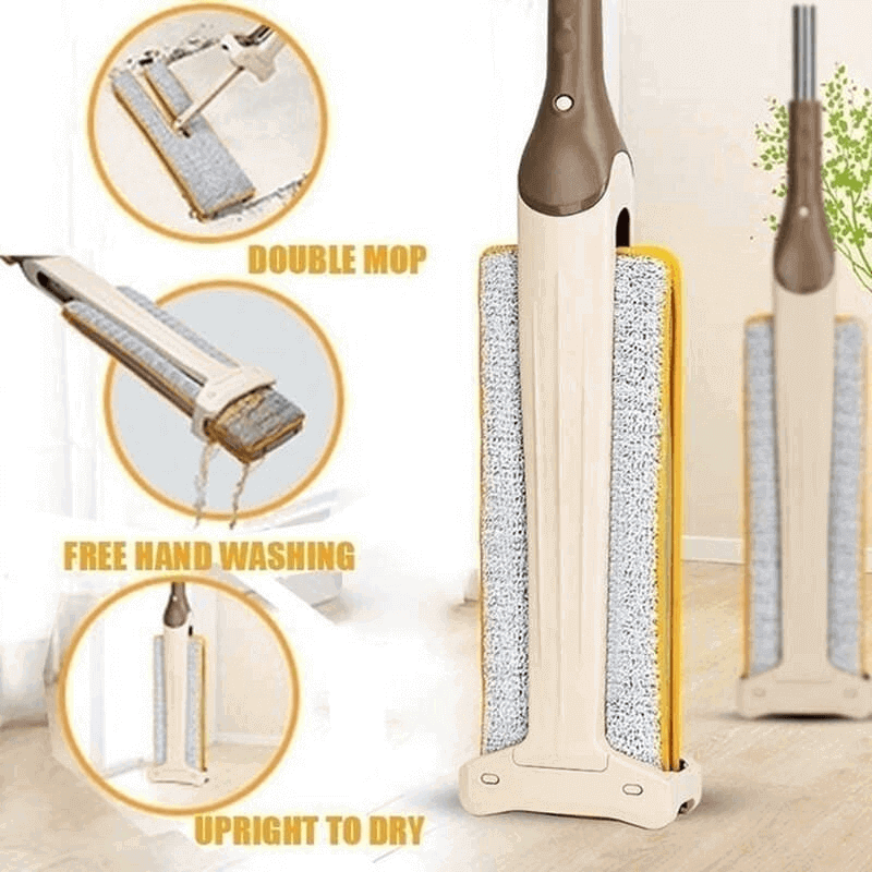 Self wringing double sided mop
