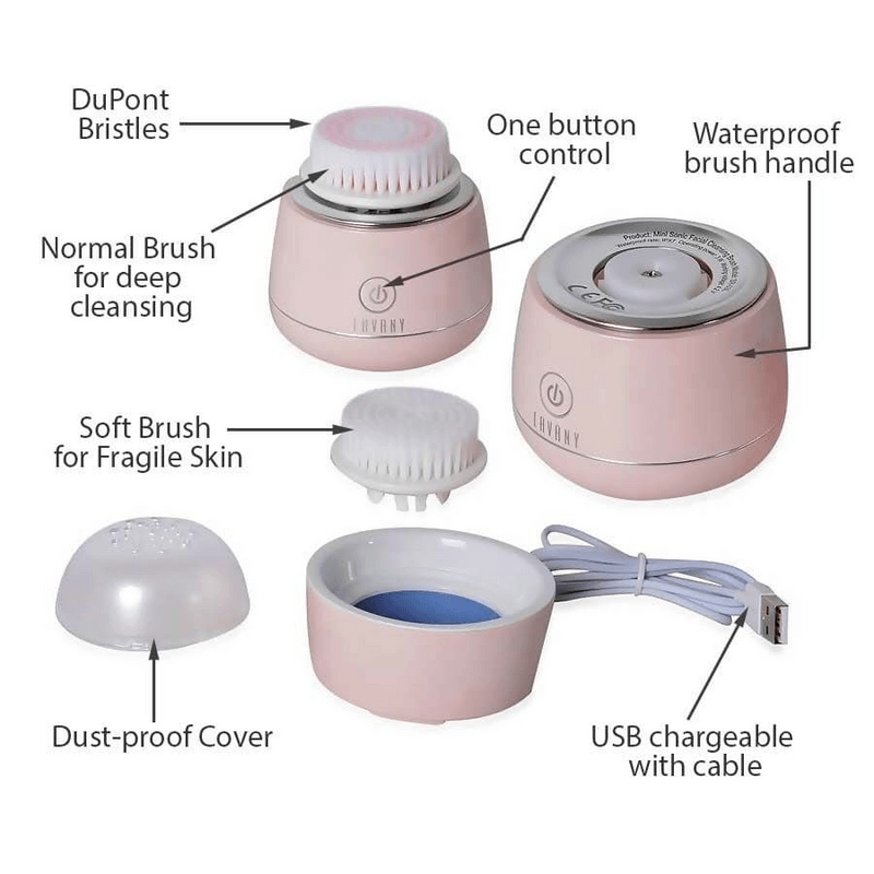Lavany facial cleansing brush exfoliating