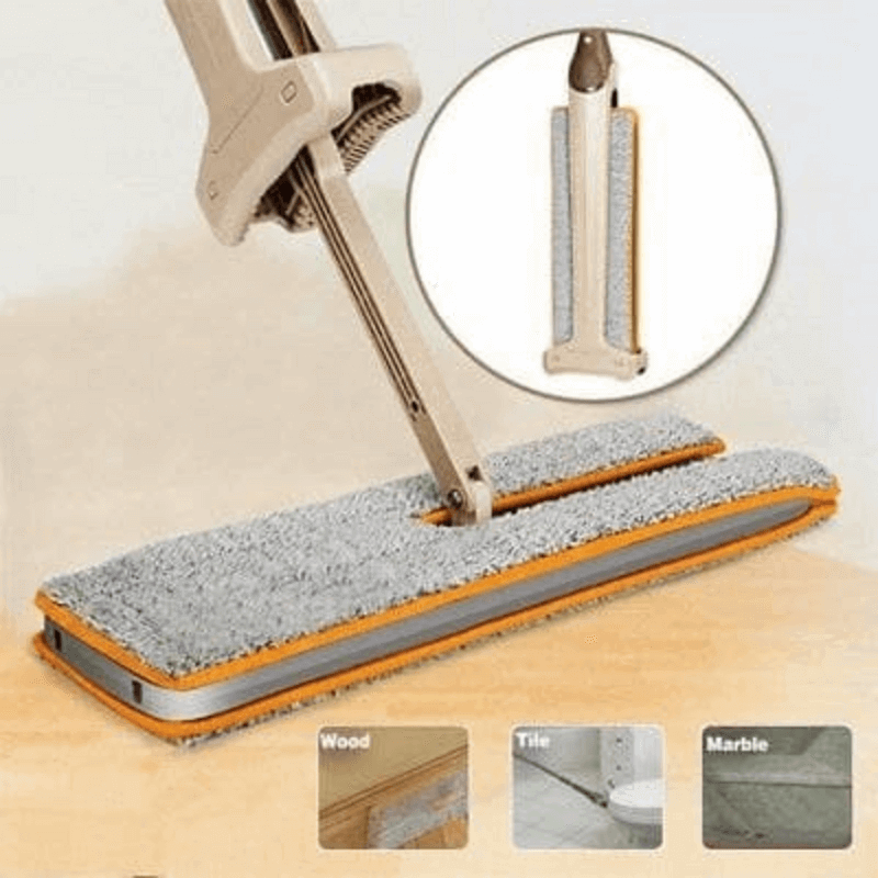 Self wringing double sided mop