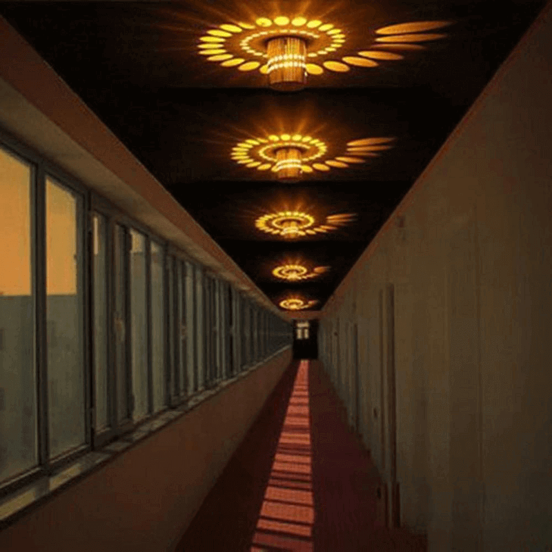 Wall light- led spiral effect wall lamp