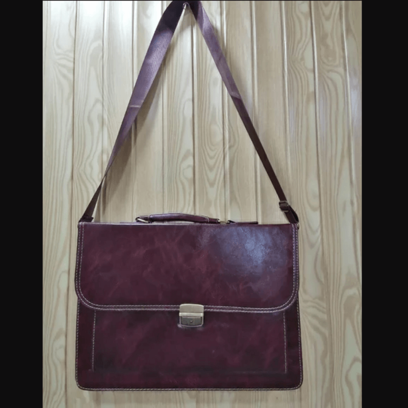 Laptop bag leatherette – brown