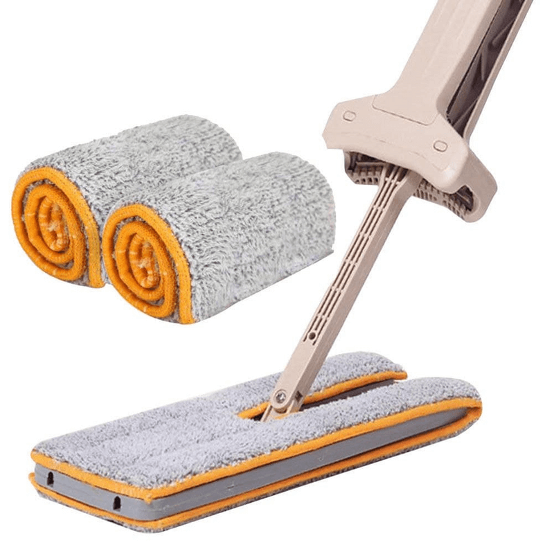 Self wringing double sided mop