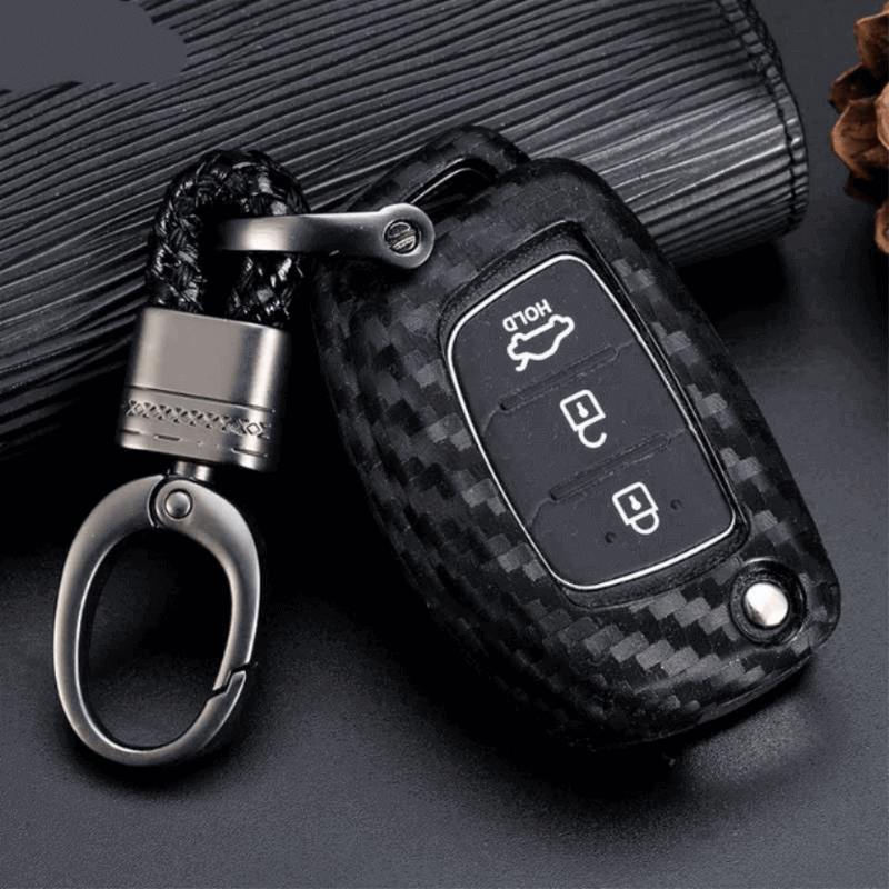 Carbon car key cover hyundai tucson