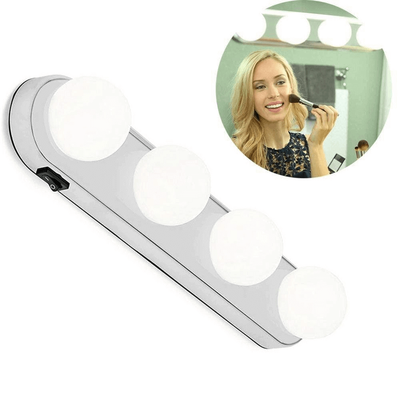 Led mirror light 4 bulb makeup night light
