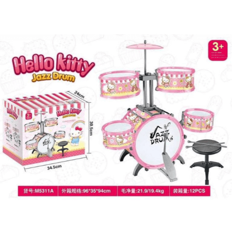 Hello kitty kids jazz drum set