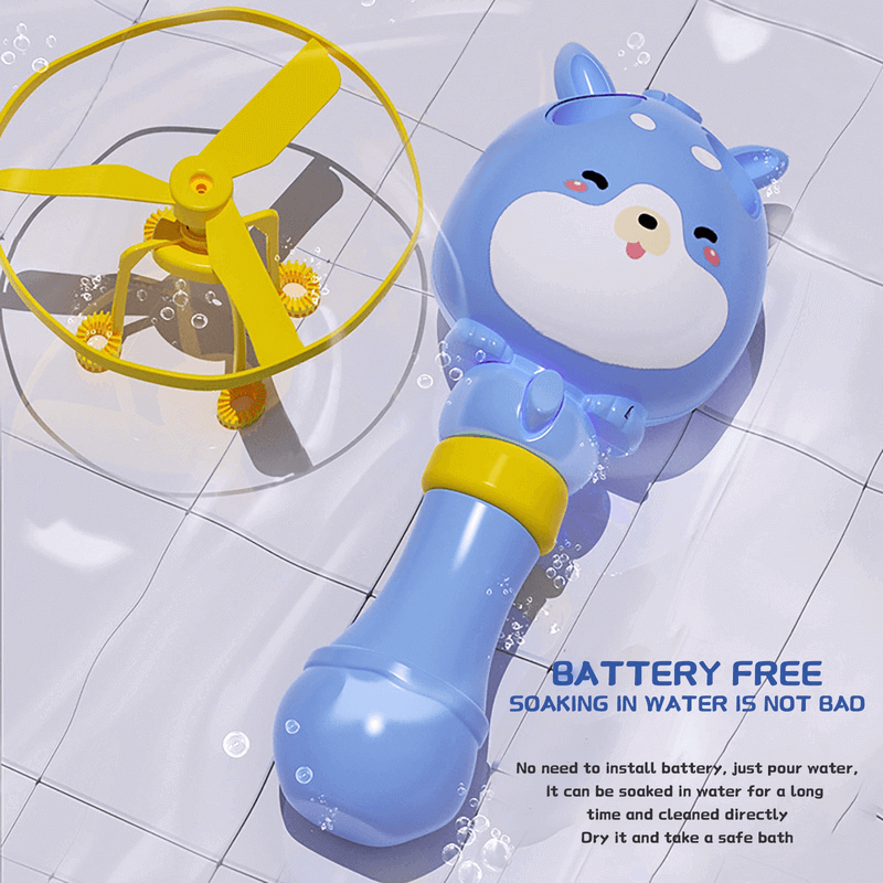 Bamboo dragonfly bubble blower machine toy