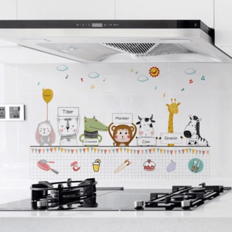 Pack of 4 kitchen stove oil proof wall sticker