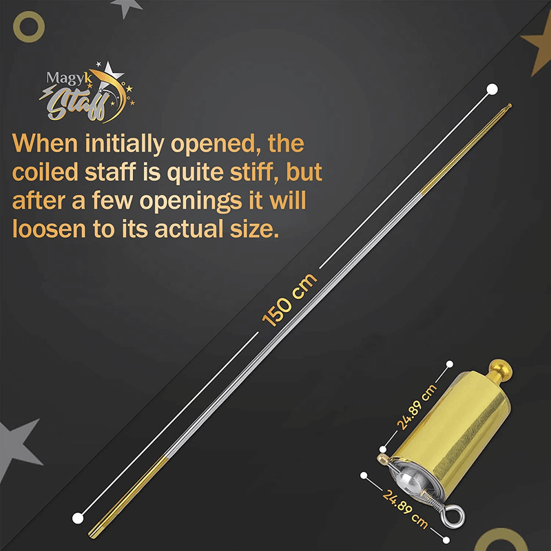 Magic extendable metal stick for self defence and fun