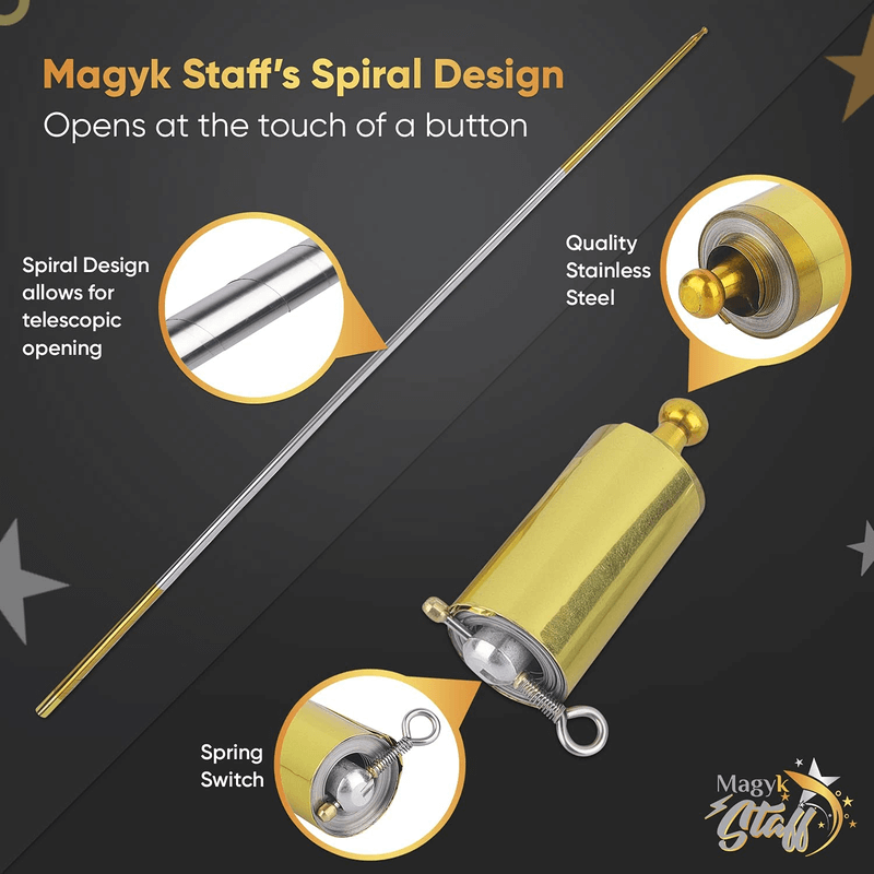 Magic extendable metal stick for self defence and fun