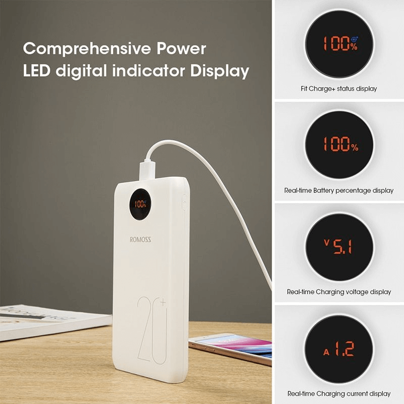 Romoss sw20 pro quick charge 20000mah fast charger