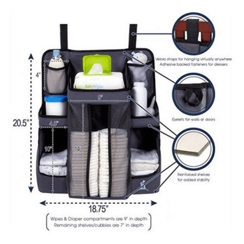 Baby nursery organizer diaper caddy
