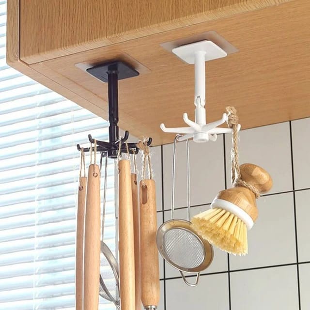 360 Degrees Rotated Kitchen Hooks Self Adhesive - Prozone