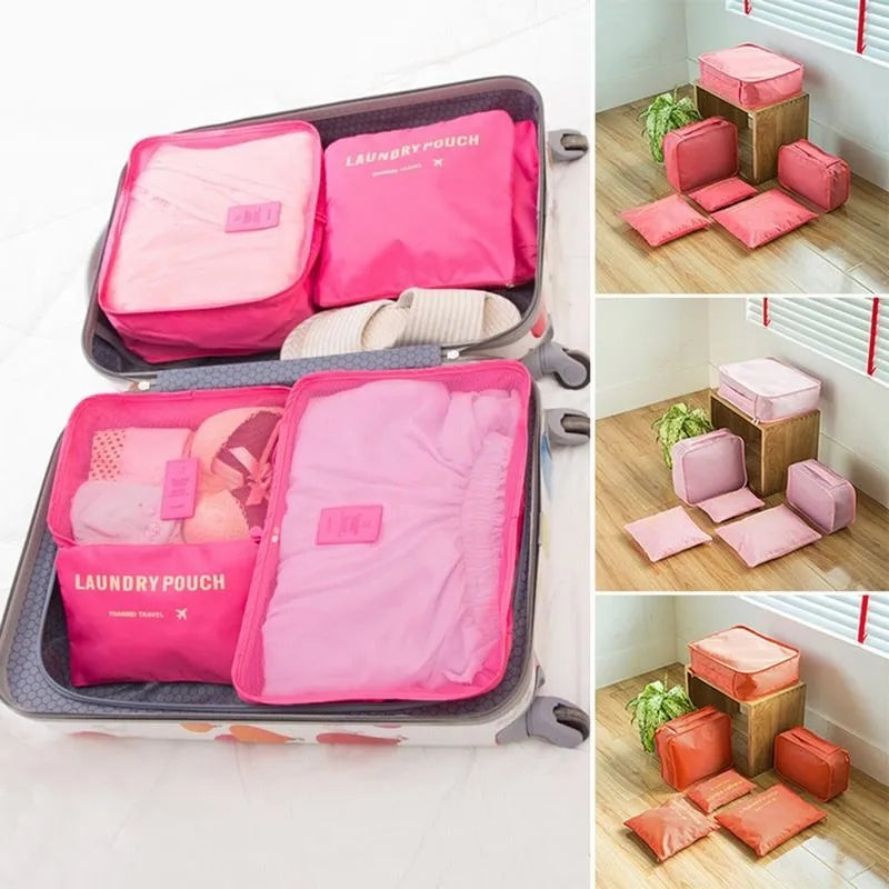 Printed travel 6pcs pouch organizer - Prozone