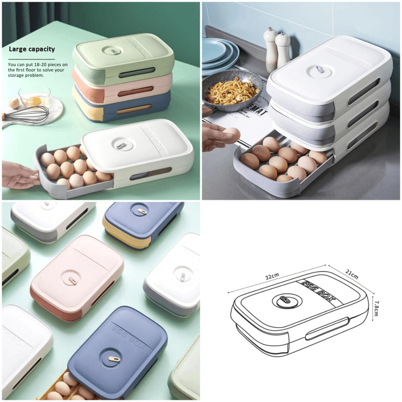 Plastic cartons crate egg storage box