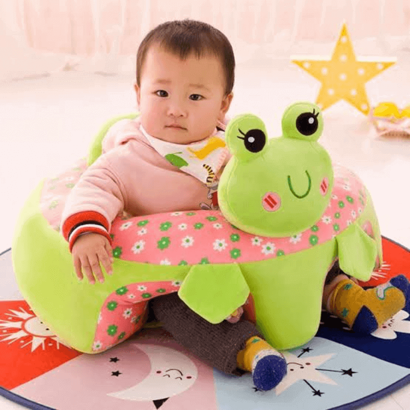 Back support character baby floor seat