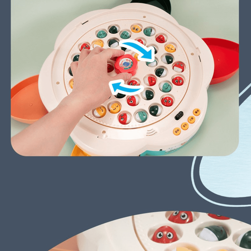 3 in 1 fishing game electric rotating board kids toy