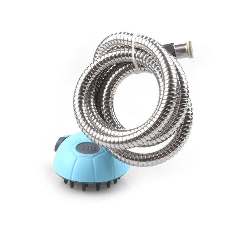 Pet grooming shower with brush bath tool