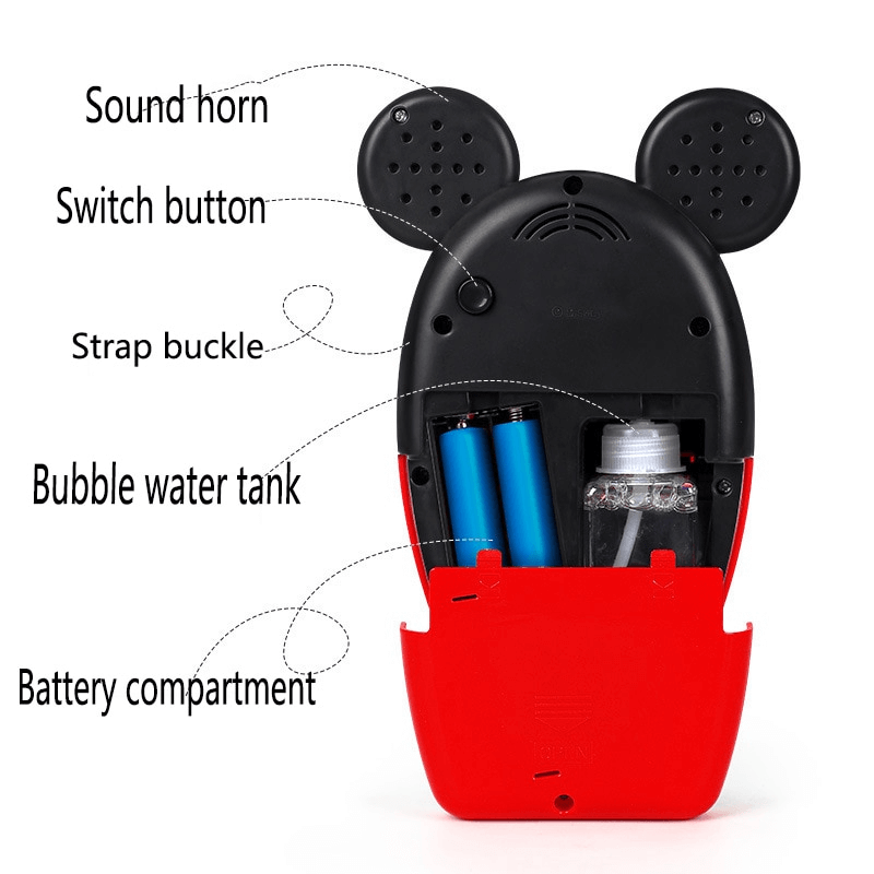 Mickey mouse auto blowing bubble machine