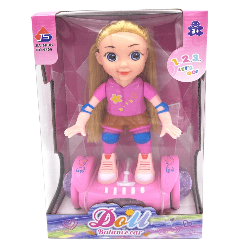 Balance car doll with light and music kids toy