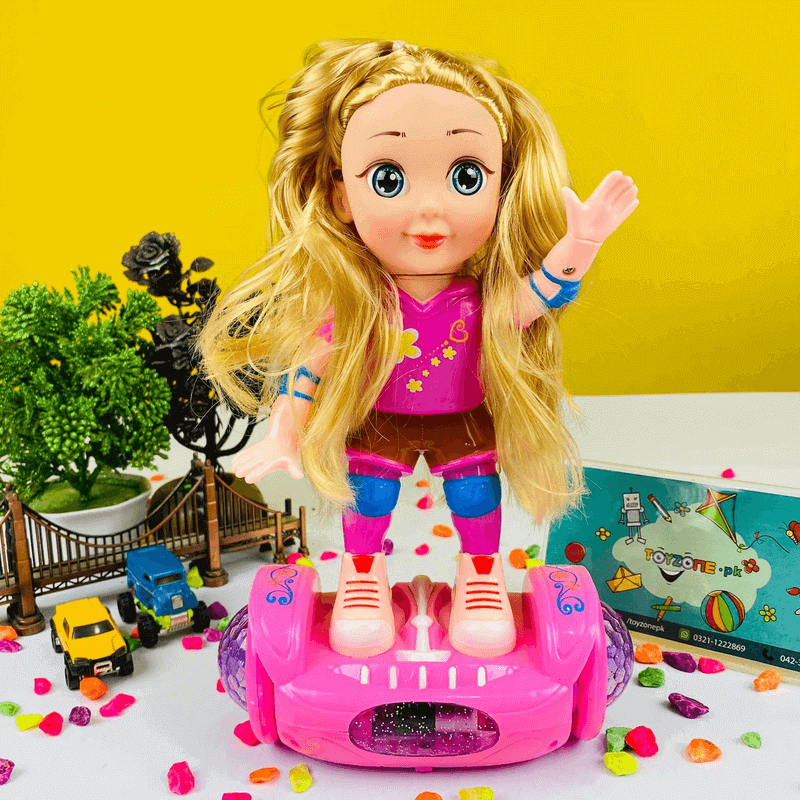Balance car doll with light and music kids toy