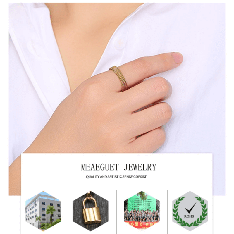Mesh wedding rings for women & men