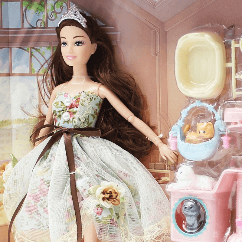 Alyssa doll set with hair and accessories toy