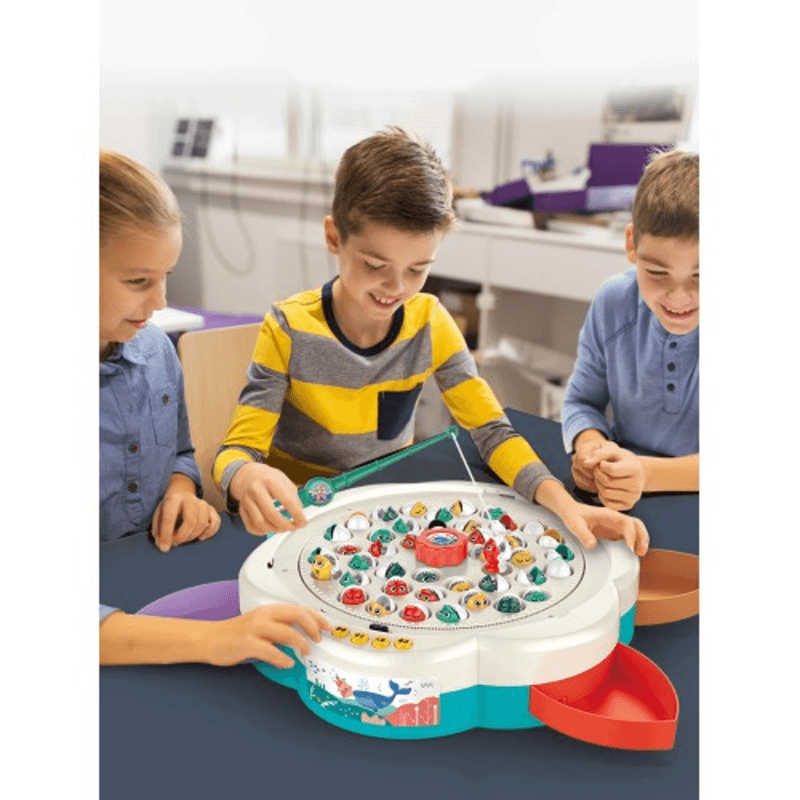 3 in 1 fishing game electric rotating board kids toy