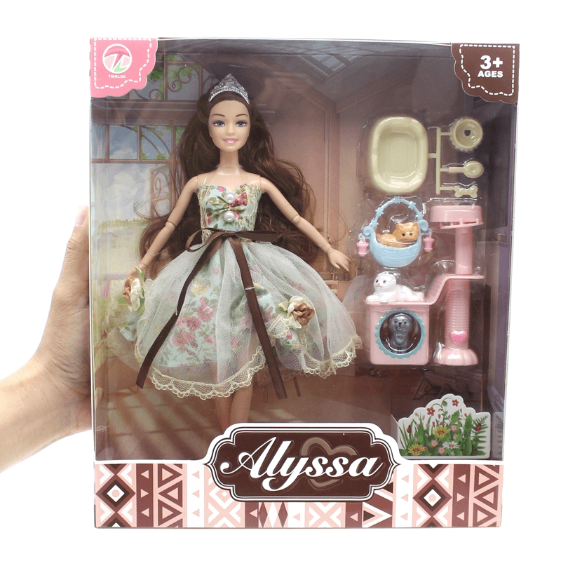 Alyssa doll set with hair and accessories toy