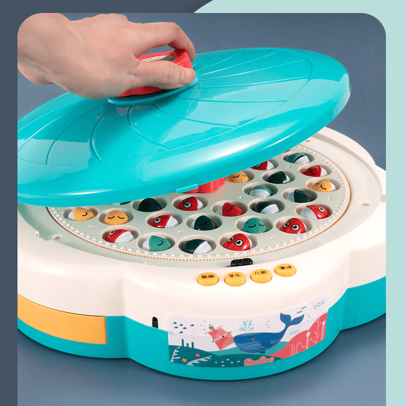 3 in 1 fishing game electric rotating board kids toy