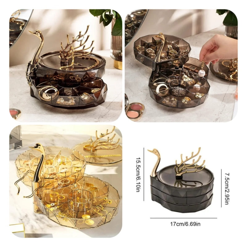 Swan shaped storage box for jewelry - Prozone