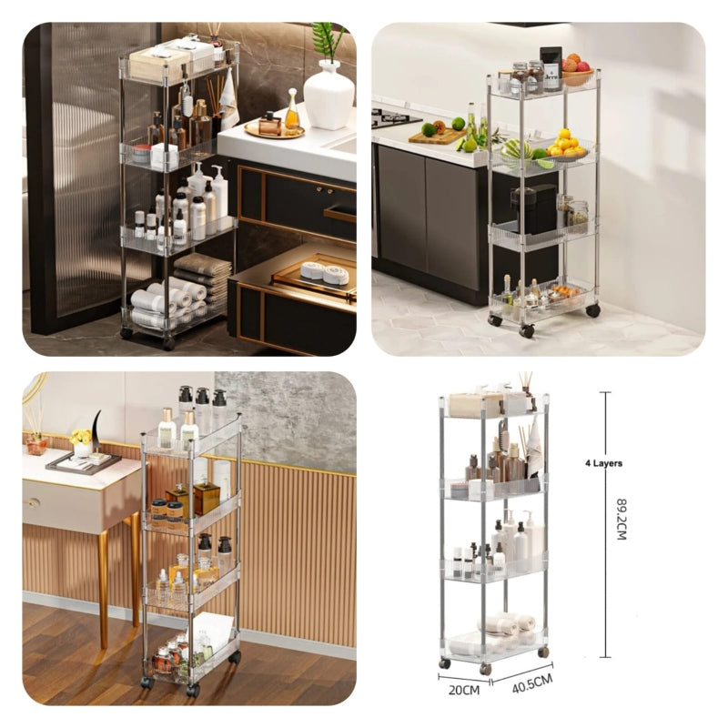 Luxury acrylic 4tier trolly - Prozone