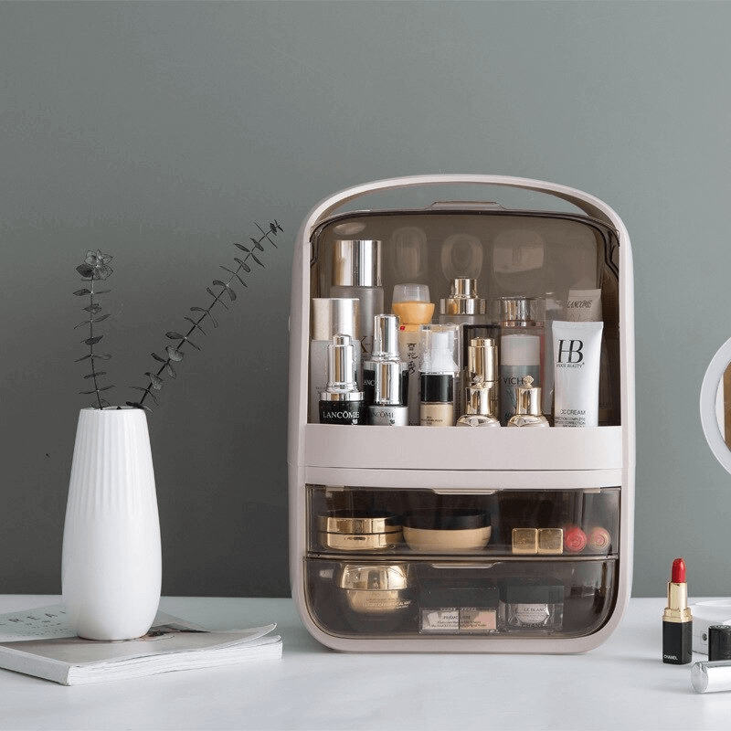 Hand carry design 3 tier cosmetic organizer