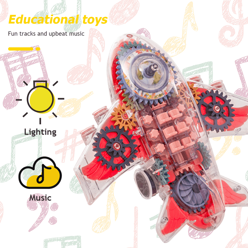 Electric airplane toy with music and light